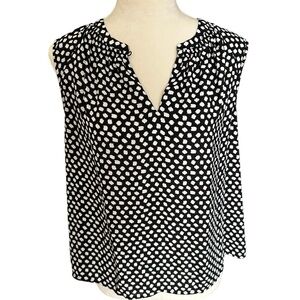 Banana Republic Black White Sleeveless Top, EUC, S